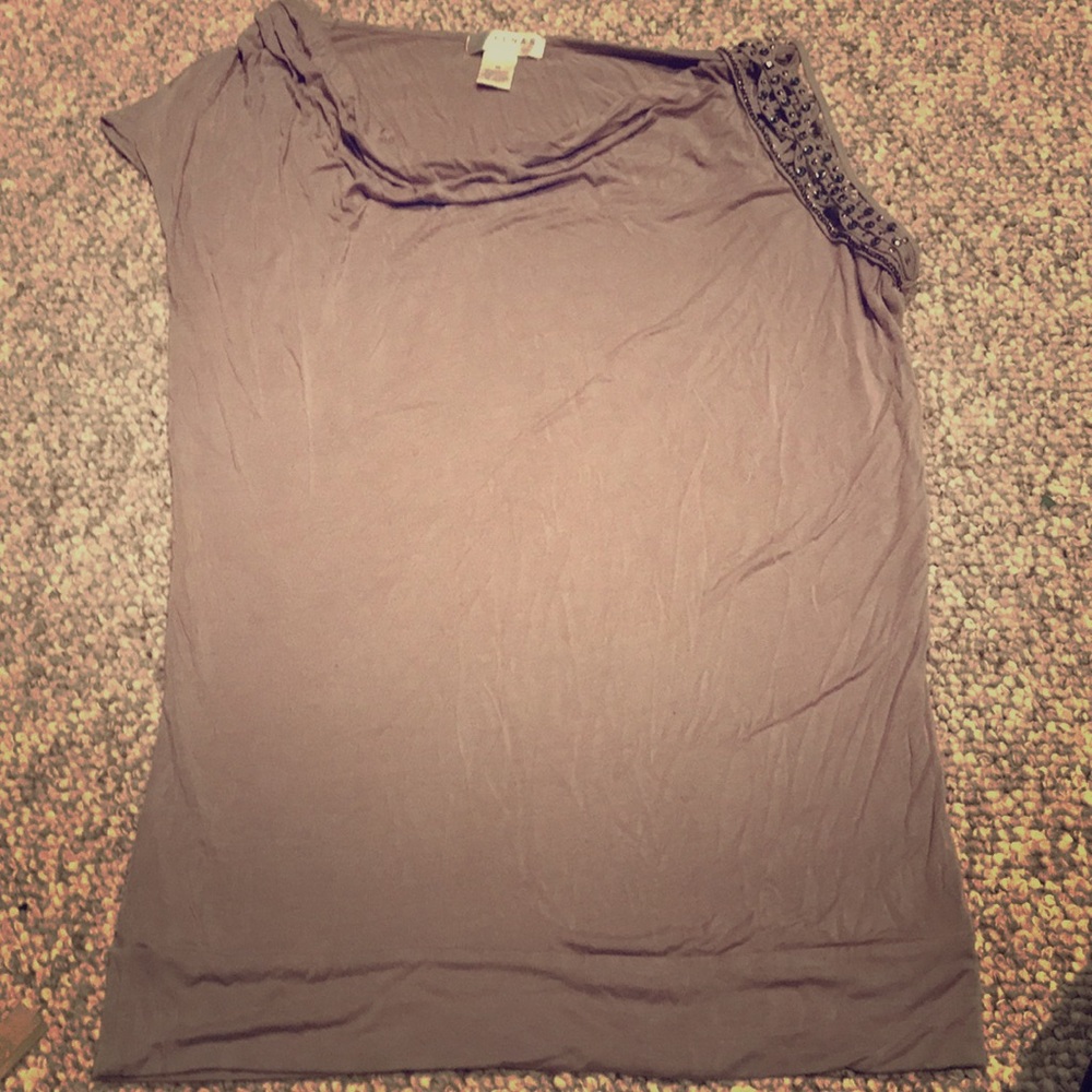 Scooped neck Kenar top